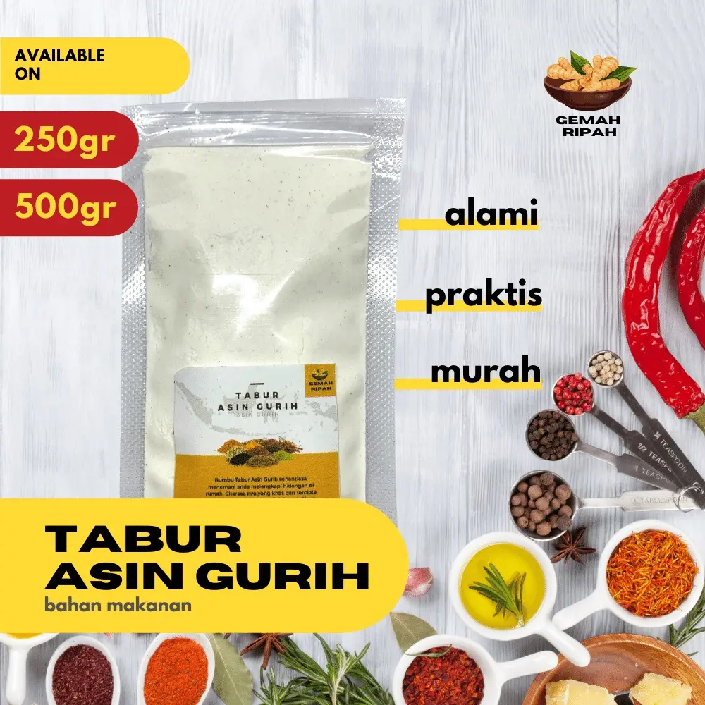 Tabur Asin Gurih 250gram 500gram 1kg Bumbu Tabur Asin Gurih Premium