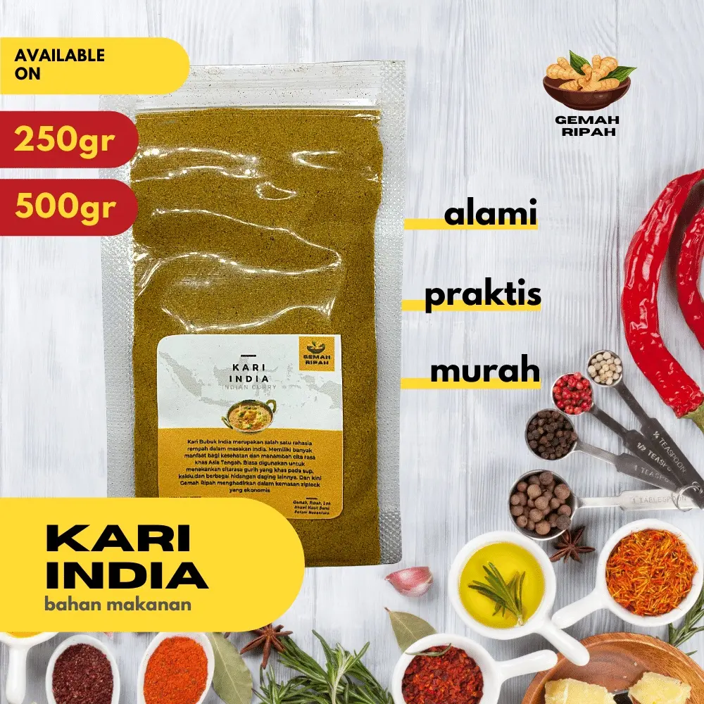 Kari India Bubuk 250gram 500gram 1kg Bumbu Kari India